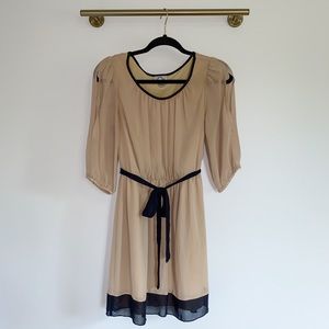 Nude and Navy Prairie Dress